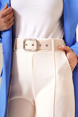 Bol Paça Çımalı Pantolon Bej - Pantolon