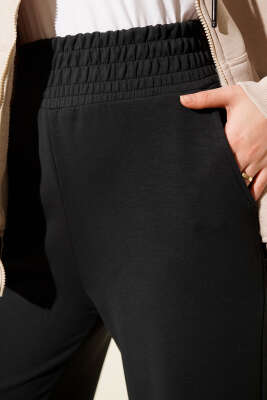 Bol Paça Geniş Bel Lastikli Pantolon Antrasit - Günün Seçilenleri