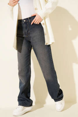 Bol Paça Kot Kahve Tint Pantolon - HELLIE