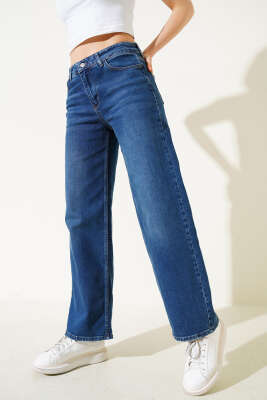 Bol Paça Kot Palazzo Pantolon Kot - Kadın Giyim Modelleri