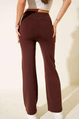 Bol Paça Loyşa Pantolon Kahve - Yılın Fırsatı