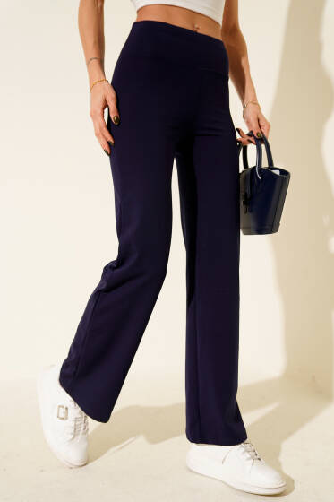 Bol Paça Loyşa Pantolon Lacivert - Yılın Fırsatı
