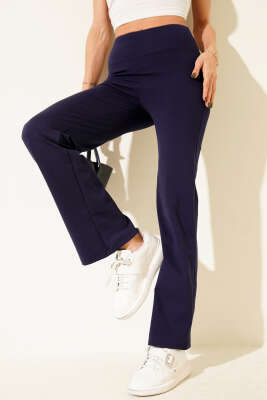 Bol Paça Loyşa Pantolon Lacivert - Yılın Fırsatı