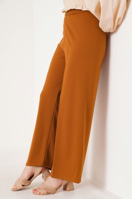 Bol Paça Taba Kanvas Pantolon - Pantolon