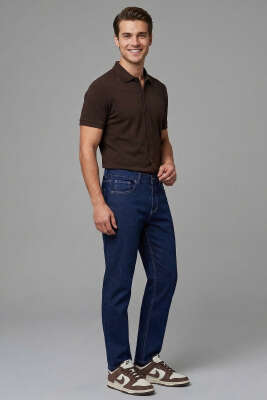 Bol Regular Fit Erkek Pantolon Lacivert - Erkek Pantolon