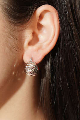 Bombe Model Küpe Gümüş - İNCİ BİJÜTERİ