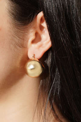 Bombeli Basic Küpe Gold - İNCİ BİJÜTERİ