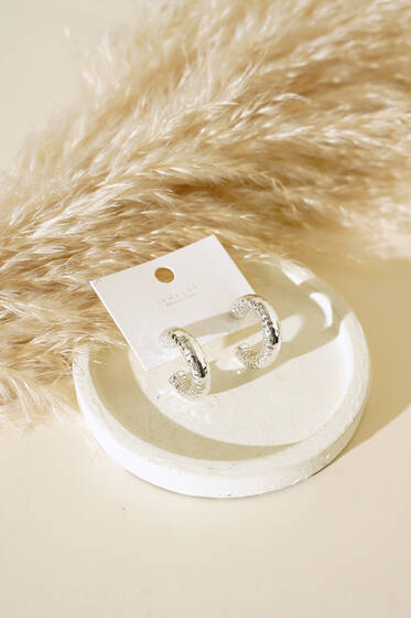 Bombeli Halka Küpe Gümüş - Küpe