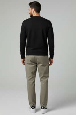 Selanik Besse Armalı Erkek Sweatshirt Siyah - Erkek Sweatshirt