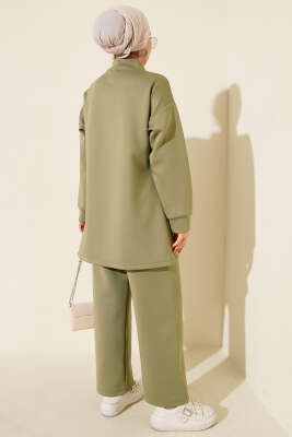Boncuk Detaylı Scuba İkili Takım Çağla Yeşili - Scuba Ürünler