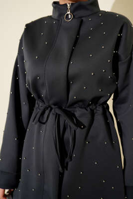 Boncuk Süslemeli İpli Scuba İkili Takım Füme - Scuba Ürünler