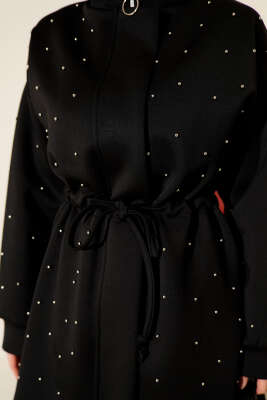 Boncuk Süslemeli İpli Scuba İkili Takım Siyah - Scuba Ürünler