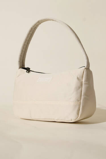 Born Charmps Baskılı Çanta Krem - Kol Çantası