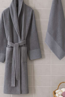 Bornoz ve Havlu 2'li Takım Füme 