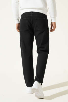 Boru Paça Baggy Erkek Kot Pantolon Siyah - Erkek Pantolon