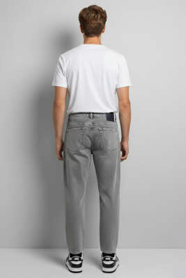 Boru Paça Fit Kot Erkek Pantolon Gri - Erkek Pantolon