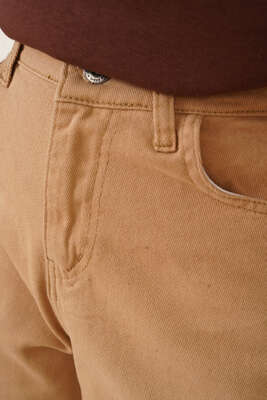 Boru Paça Latte Jean Pantolon - Pantolon