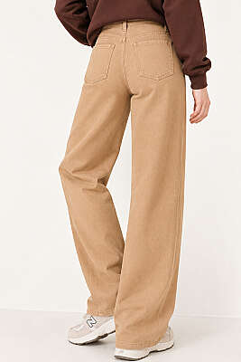 Boru Paça Latte Jean Pantolon - Pantolon