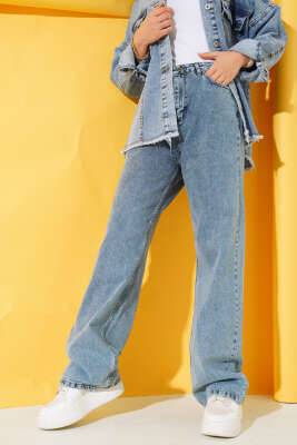 Boru Paça Orta Mavi Kar Jean Pantolon - 300-500 TL Ürünler