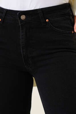 Boru Paça Sökük Jean Pantolon Füme - Pantolon