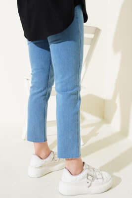 Boru Paça Sökük Jean Pantolon Mavi - 300-500 TL Ürünler