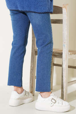 Boru Paça Sökük Jean Pantolon Mavi Tint - 300-500 TL Ürünler