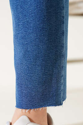 Boru Paça Sökük Jean Pantolon Mavi Tint - 300-500 TL Ürünler