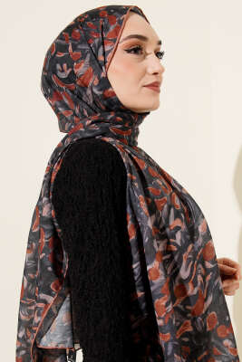 Botanik Desen Demore Şal Taba - Başörtüsü