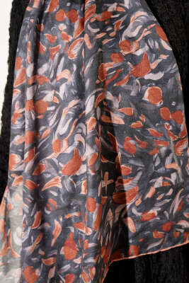 Botanik Desen Demore Şal Taba - Başörtüsü