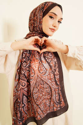 Boteh Desen Şal Siyah - ECENUR