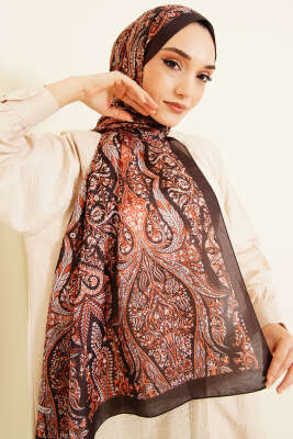 Boteh Desen Şal Siyah - Başörtüsü