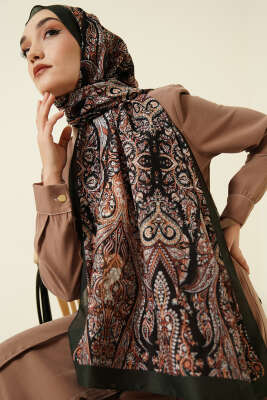 Boteh Desen Şal Zümrüt - ECENUR