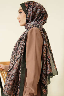 Boteh Desen Şal Zümrüt - Başörtüsü