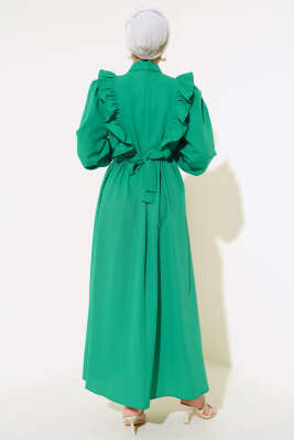 Boy Düğmeli Fırfırlı Elbise Benetton - Elbise