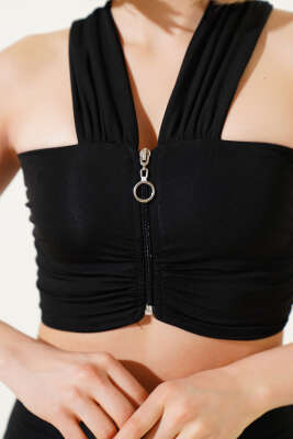 Boydan Bağlamalı Dekolteli Elbise Siyah - Kadın Giyim Modelleri