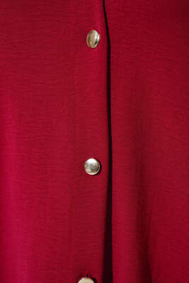 Boydan Düğmeli İkili Takım Bordo - İKİLİ TAKIM