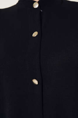 Boydan Düğmeli İkili Takım Siyah - İKİLİ TAKIM