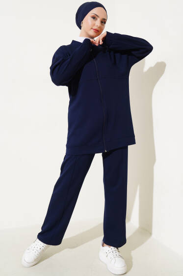 Boydan Fermuarlı Pantolonu Cepli İkili Takım Parlement - İkili Takım