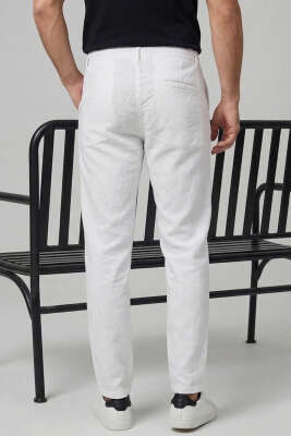 Boyfriend Jogger Erkek Pantolon Beyaz - Erkek Pantolon