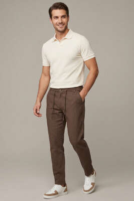 Boyfriend Jogger Erkek Pantolon Kahve - Erkek Pantolon