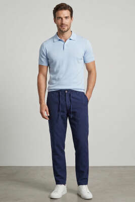 Boyfriend Jogger Erkek Pantolon Lacivert - Erkek Pantolon