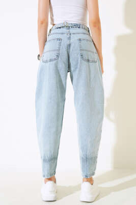 Boyfriend Salaş Kot Pantolon Buz Mavisi - Kadın Giyim Modelleri