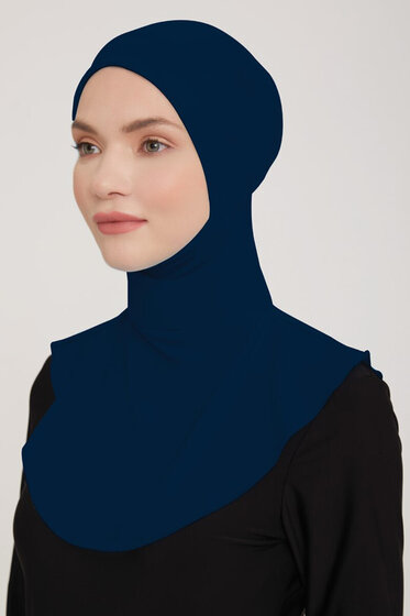 Boyunluklu Koyu Lacivert Bone - Havuz Bonesi