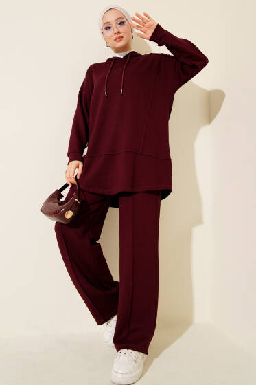 Brend Paris Armalı Loyşa İkili Takım Bordo - İkili Takım