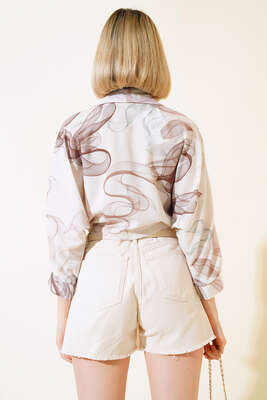 Bronşlu Önden Bağlamalı Bluz Kahve - Kadın Giyim Modelleri