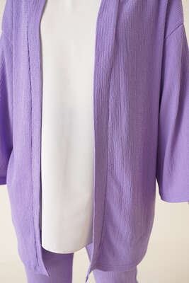 Bürümcük Kimono İkili Takım Lila - İKİLİ TAKIM