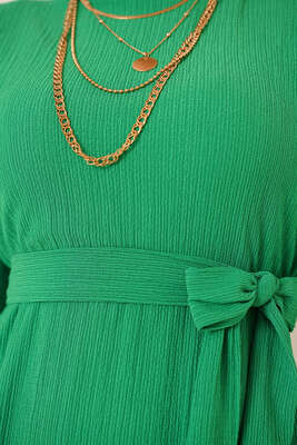 Bürümcük Kuşaklı Elbise Benetton - Thumbnail