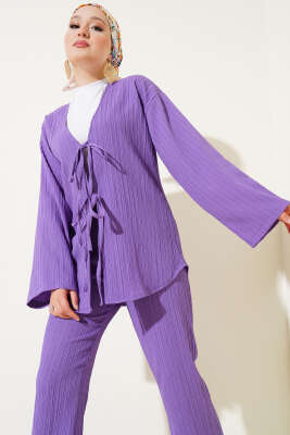Bürümcük Önü İp Bağcıklı İkili Takım Lila - 500-700 TL Ürünler