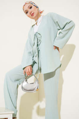 Bürümcük Önü İp Bağcıklı İkili Takım Mint - 500-700 TL Ürünler
