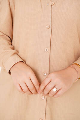 Bürümcük Salaş Gömlek Bej - Gömlek